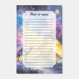 Notas Post-it® Galaxia del desierto al acuarela Camello Pirámide