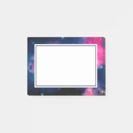 Notas Post-it® Galaxia rosa y azul Nebulosa y estrellas Resumen