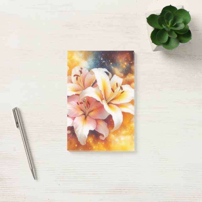 Notas Post-it® Galaxy Lilies Post It Notes (Oficina)