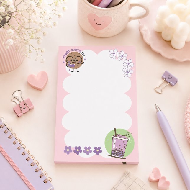 Notas Post-it® Galleta Inteligente & Té Boba kawaii (Subido por el creador)