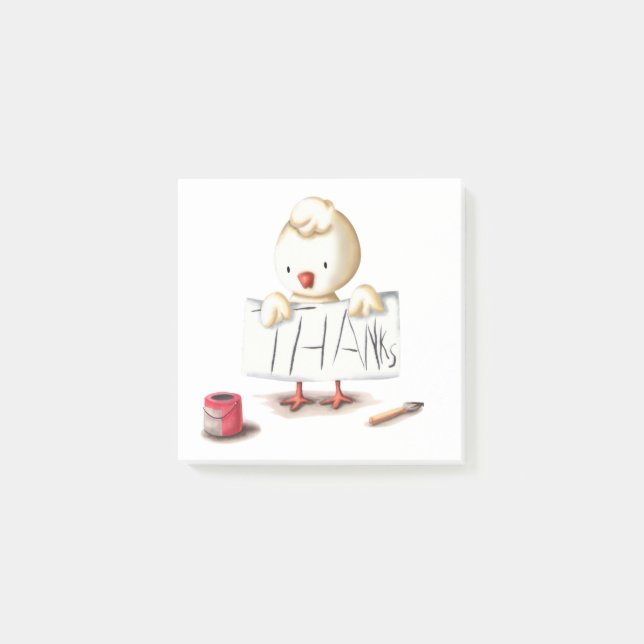 Notas Post-it® Gallina Linda Gracias (Anverso)