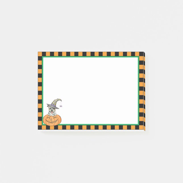 Notas Post-it® Ganado bovino australiano de Halloween (Anverso)