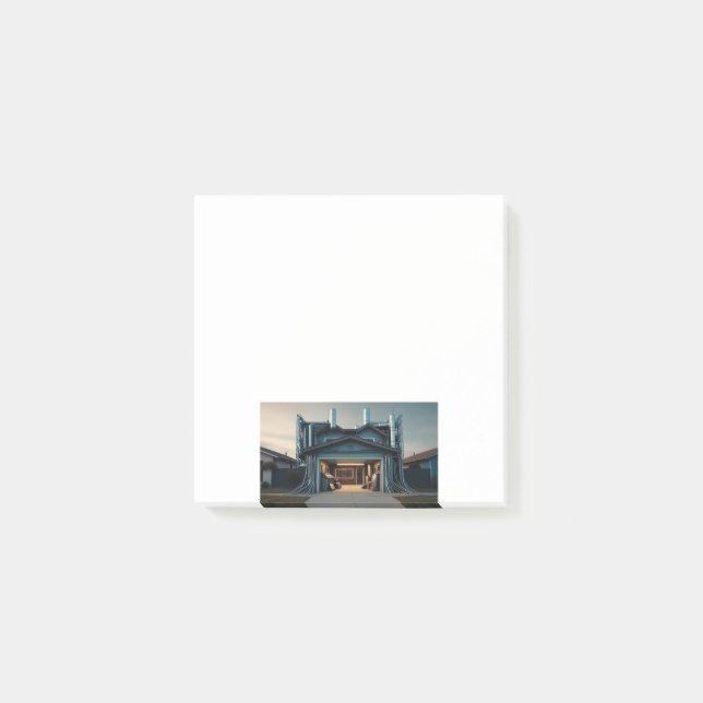 Notas Post-it® Garage Tech Upgrade white note pads (Anverso)
