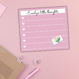 Notas Post-it® Garden Day Dreams – Heart & Floral Personalized 