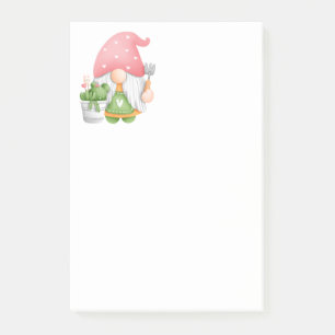 Notas Post-it® Gardener lindo color de agua rosa verde gancho