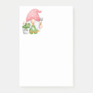 Notas Post-it® Gardener lindo color de agua rosa verde gancho  