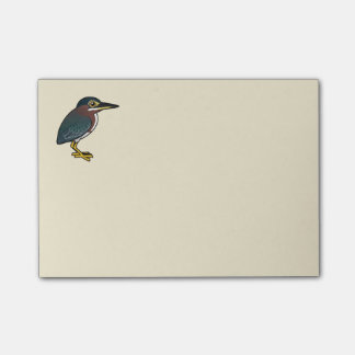 Notas Post-it® Garza verde de Birdorable