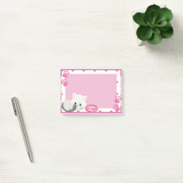 Notas Post-it® Gatito Blanco Adorable