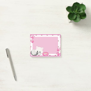 Notas Post-it® Gatito Blanco Adorable