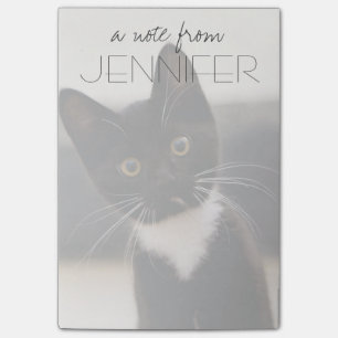 Notas Post-it® Gatito blanco y negro lindo del smoking