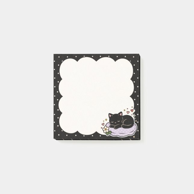 Notas Post-it® Gatito Soñoliento (Anverso)