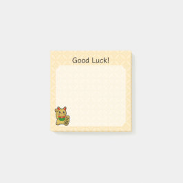 Notas Post-it® Gato Afortunado de Oro - Buena Suerte