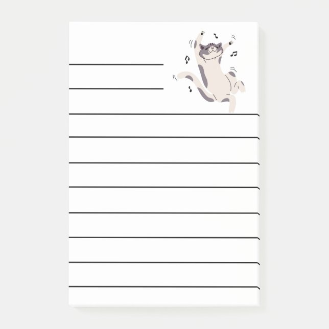 Notas Post-it® "Gato bailando" Post-it (Anverso)