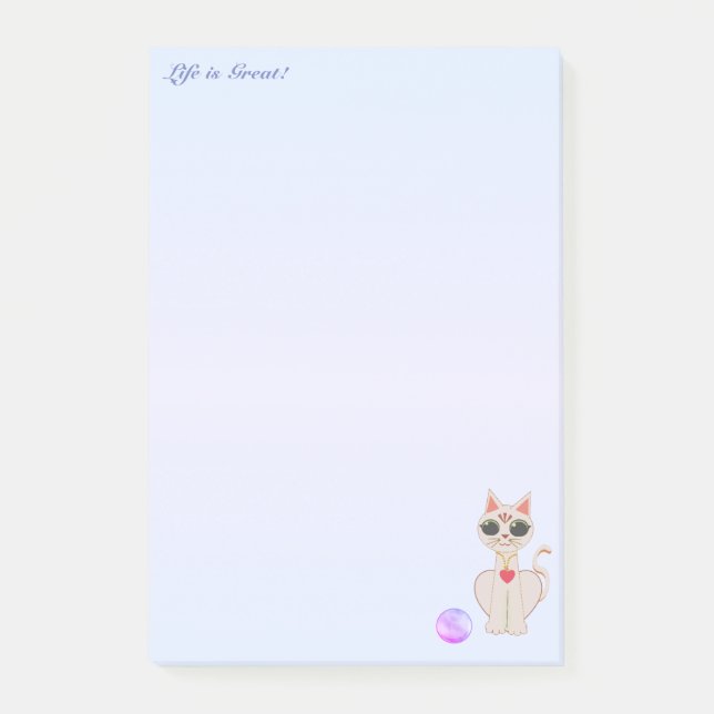Notas Post-it® Gato beige lindo (Anverso)