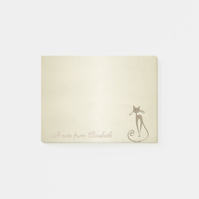 Notas Post-it® Gato Caprichoso y Fantasioso - Personalizado (Anverso)
