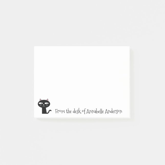 Notas Post-it® Gato con estilo (Anverso)
