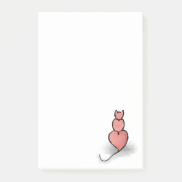 Notas Post-it® Gato 'Corazón'