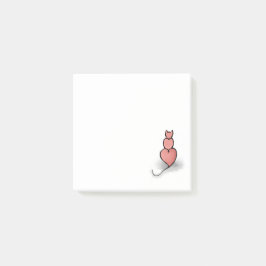 Notas Post-it® Gato 'Corazón'