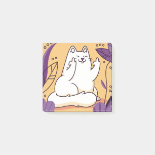 Notas Post-it® Gato dándole el dedo