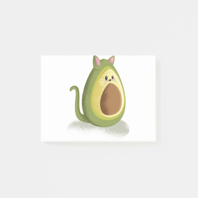 Notas Post-it® Gato de aguacate (Anverso)