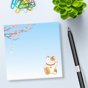 Notas Post-it® Gato de calicó afortunado japonés, Maneki Neko