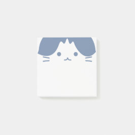 Notas Post-it® Gato de cara azul