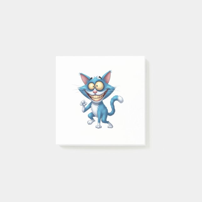 Notas Post-it® Gato de Dibujos Animados (Anverso)