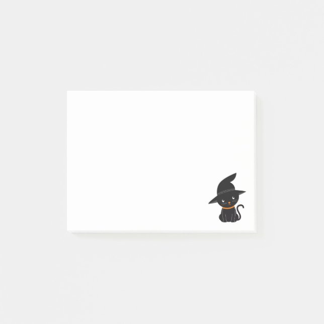 Notas Post-it® Gato de Halloween divertido personalizado (Anverso)