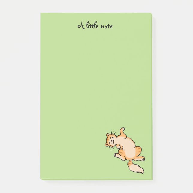 Notas Post-it® Gato de tabby anaranjado (Anverso)