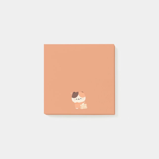 Notas Post-it® Gato de Tortie con sueño (Anverso)