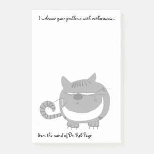 Notas Post-it® Gato enojado "acojo con satisfacción personalizad