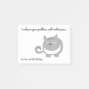 Notas Post-it® Gato enojado "acojo con satisfacción personalizad
