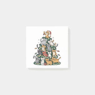 Notas Post-it® Gato gatito divertido árbol de Navidad mascota ama