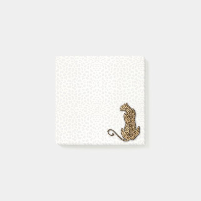 Notas Post-it® Gato grande de queso con impresión de animales des (Anverso)