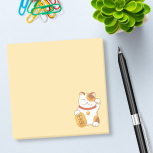 Notas Post-it® Gato japonés con suerte de calico, Maneki Neko