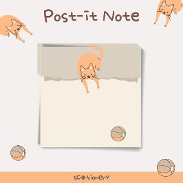 Notas Post-it® Gato Jugando con una Bola
