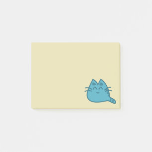 Notas Post-it® Gato Kitty Sonriente Azul