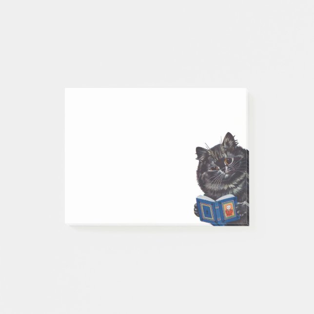 Notas Post-it® Gato leyendo un libro, Louis Wain (Anverso)