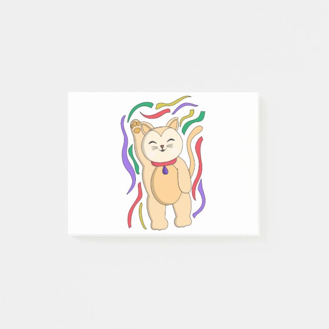 Notas Post-it® Gato Lucky (Anverso)