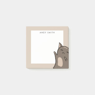 Notas Post-it® Gato marrón dormido personalizado