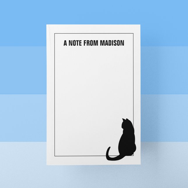Notas Post-it® Gato negro lindo | Añadir su nombre (Subido por el creador)