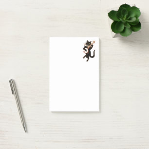 Notas Post-it® Gato negro tocando el banjo