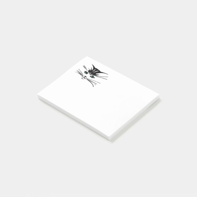 Notas Post-it® Gato Ojo Verde (En perspectiva)