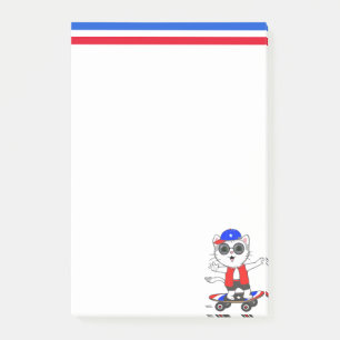 Notas Post-it® Gato patinador lindo
