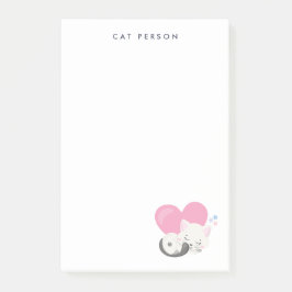 Notas Post-it® Gato Persona Texto Corto Gato Gato Gatito Dormido