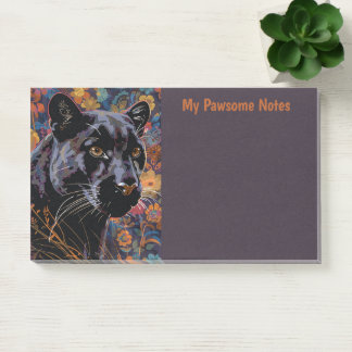 Notas Post-it® Gato Puma Negro Boho My Pawsome Personal