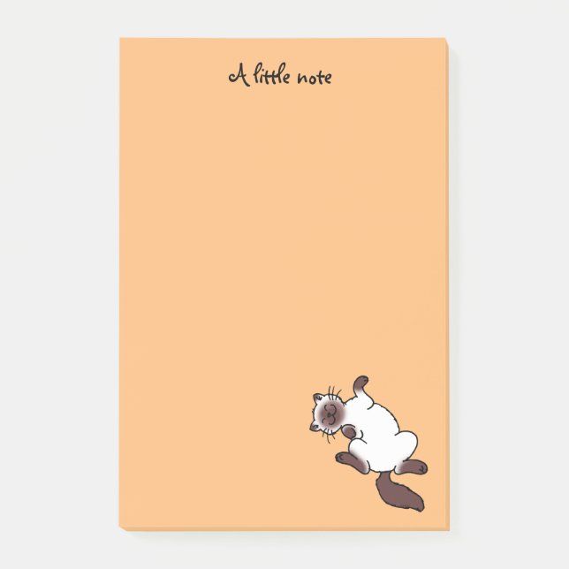 Notas Post-it® Gato siamés del punto lindo del chocolate (Anverso)