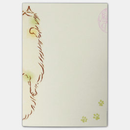 Notas Post-it® Gato soñoliento mullido