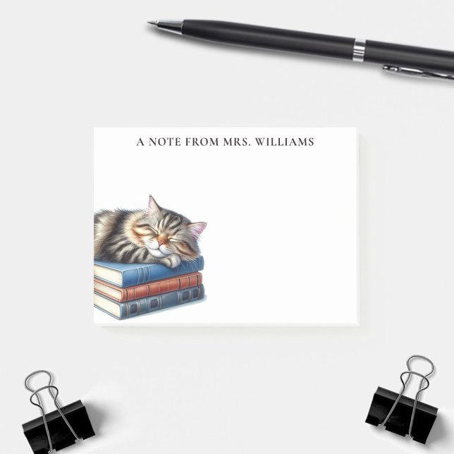 Notas Post-it® Gato y libros de tablas de sueño personalizado (Subido por el creador)