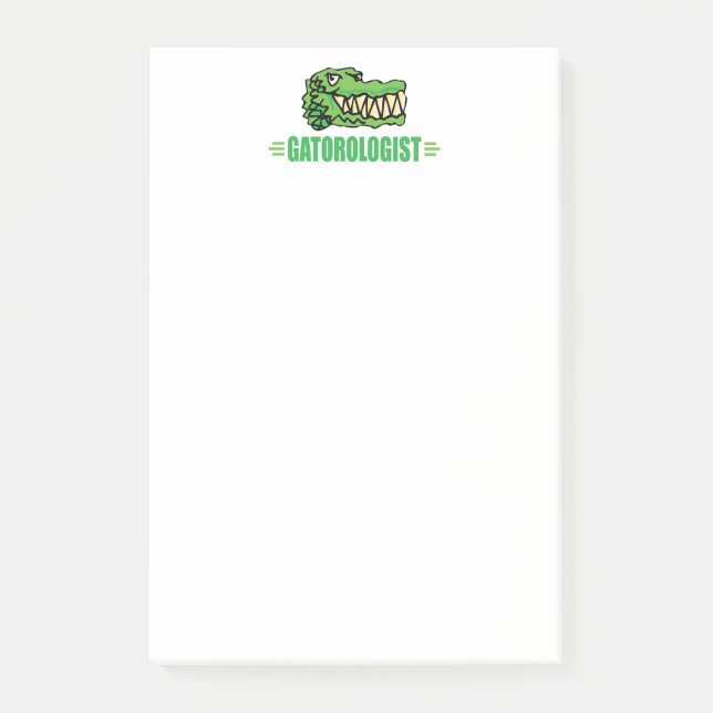 Notas Post-it® Gator gracioso (Anverso)